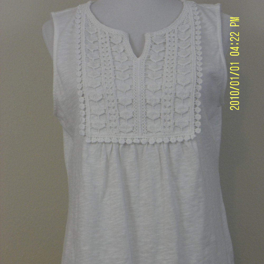 NWT Talbots Sleeveless Crochet/Lace Top